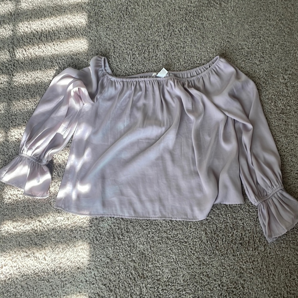 Light purple peasant top